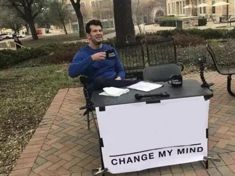 Change My Mind meme about HydroJug